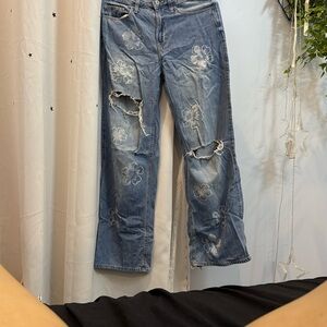 Hollister Light Blue High-Rise Vintage Baggy Jeans